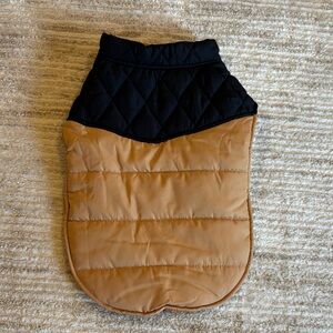 NEW Sonoma Black and Tan Quilted Dog Jacket
